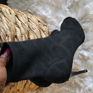 Charles by charles david peep toe socks heeled boots